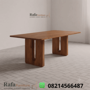 Harga Meja Makan Jati Kaki Panel Tebal